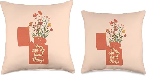 Miniatura 3 de Empowerment Quote Confidence Self Esteem Design You Can Do Hard Things Optimistic Womens Empowerment Quote Throw Pillow 16x16 Multicolor