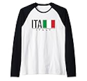 ITALY FLAG ITALIAN TRICOLORE SPORTS GAMES ATHLETIC JERSEY Raglan Baseball Tee