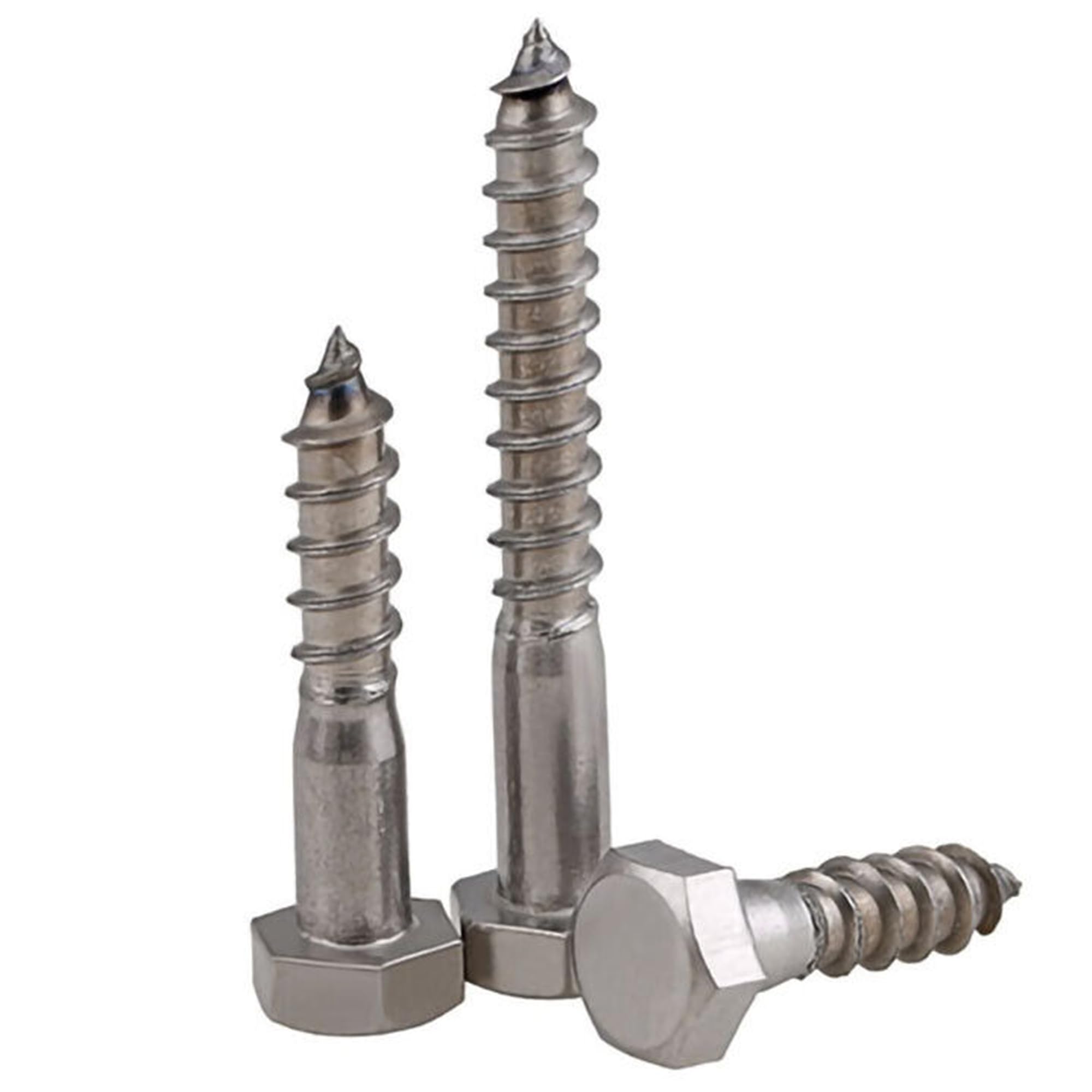 M12-12mm HEX Hexagon Head Coach Screws Lag Bolts Wood Screws Zinc DIN 571 Pack of: 10 Length: 300mm (11 3/4")