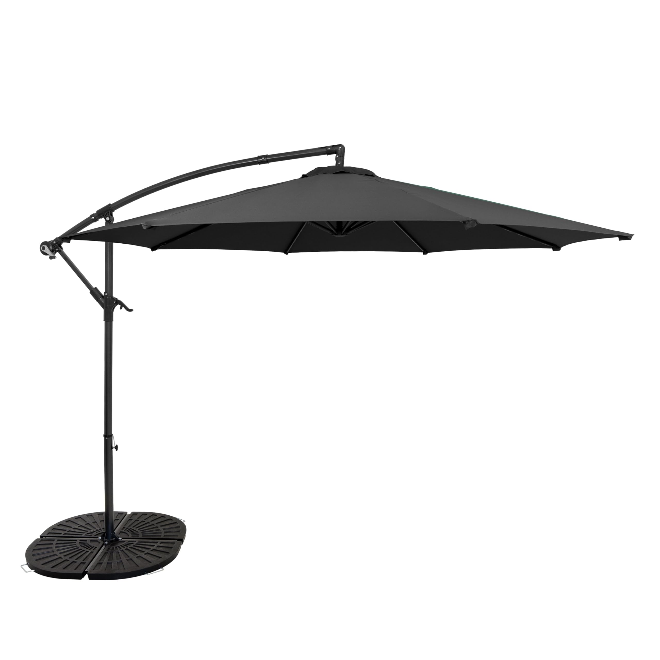 Monstershop Unisex Grey Cantilever Parasol 3M W/ Full Fan Base – In