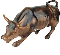 Vista 8 de Estatua oficial de bronce de Wall Street Bull Stock Market NYC (mediana 5 pulgadas)