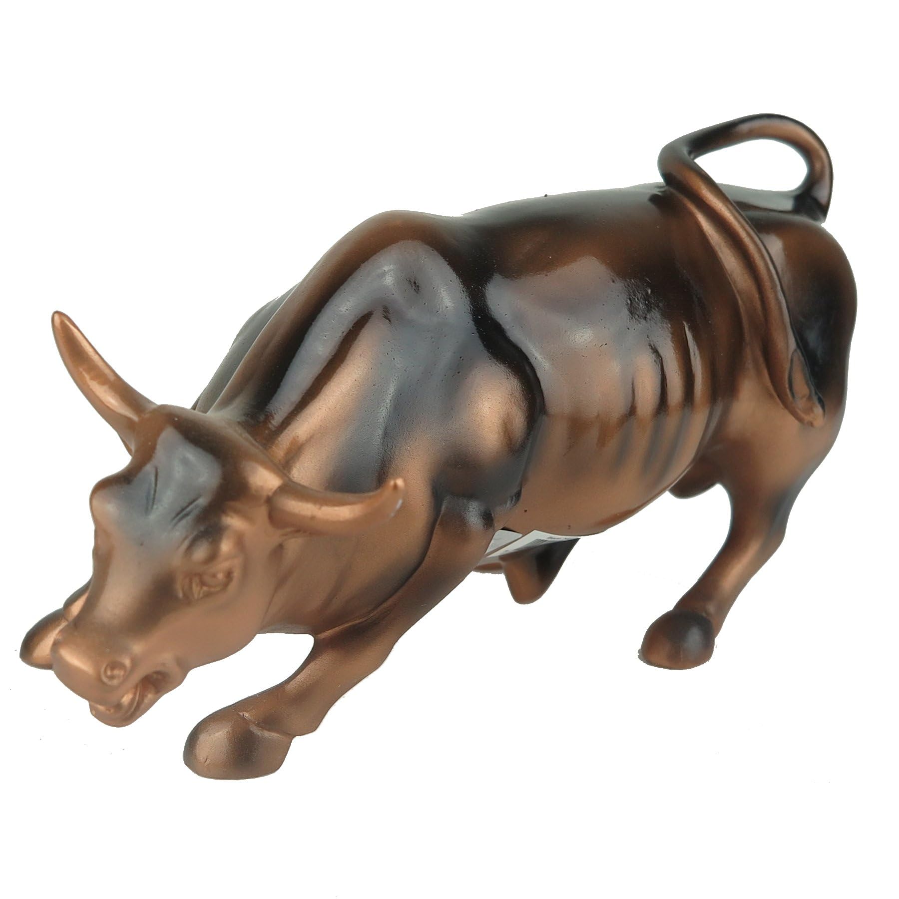 Torkia Official Bronze Wall Street Bull Stock Market NYC Figurine Statue (Large 6.5")