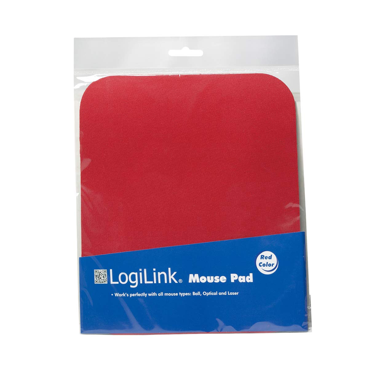 LogiLink ID0096 tappetino per mouse 3 x 220 x 250 mm rosso