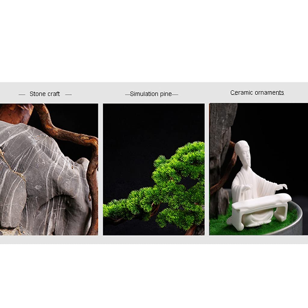 Plante Artificielle Falaise Artificielle cyprès Bienvenue invités Songke Bonsaï Cliff Tissage Mural Rotant Rockery Podocarpus Maple Feuille de Salon Salon Zen Potoud Ornements Bonsai Artificiel