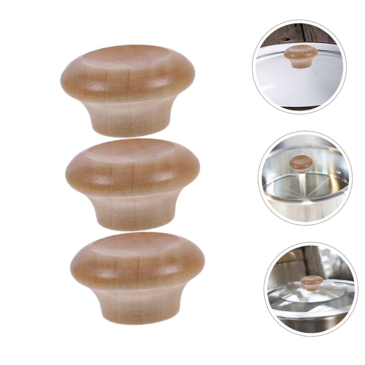IMIKEYA 5 set maniglia della pentola coperchio di ricambio manopole del coperchio della casa maniglie di fissaggio del coperchio della padella manopole del coperchio della padella maniglia di 3 pezzi