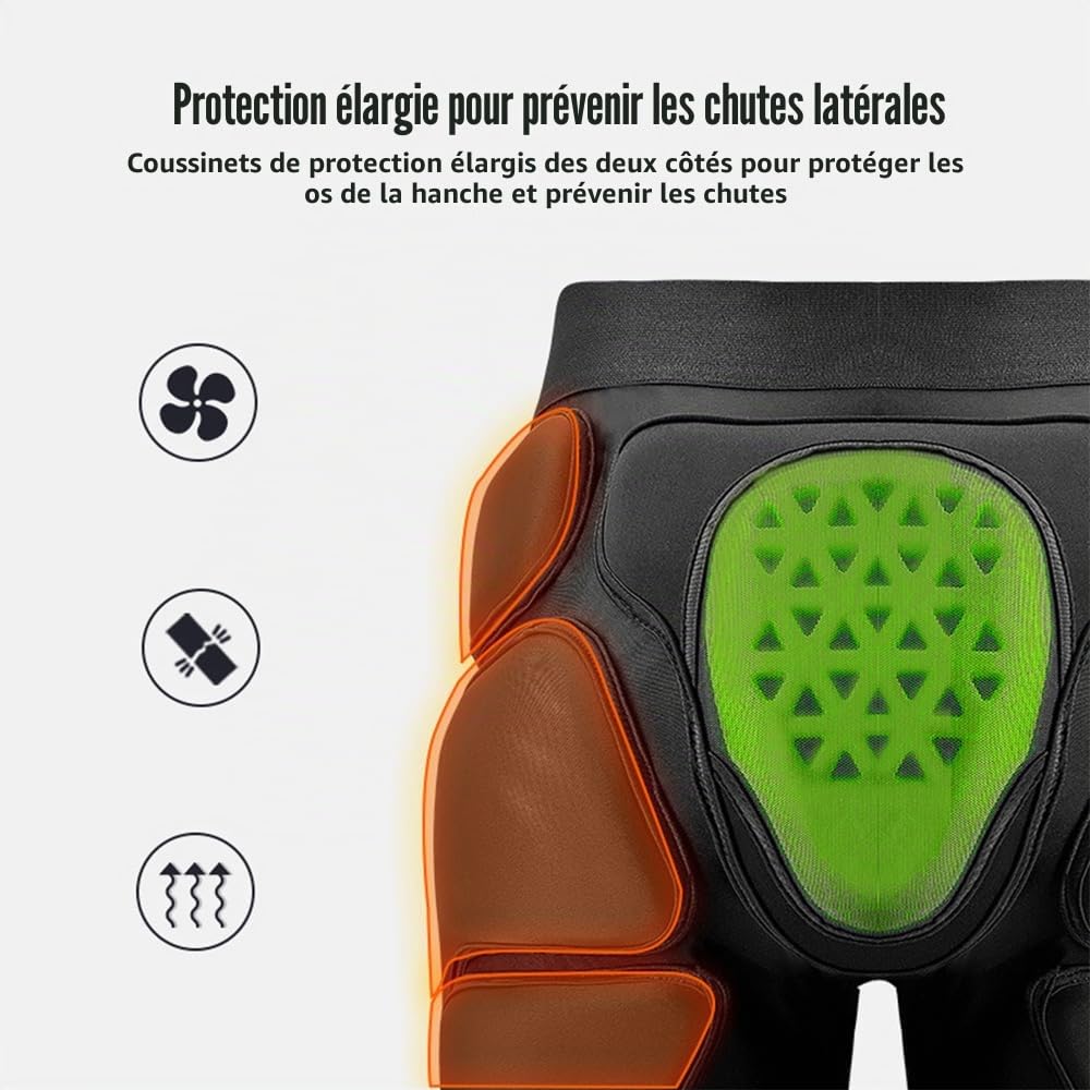 Kavolet Short de protection 3D en EVA rembourré pour homme et femme - Résistant aux chocs - Respirant - Pour le ski, le patinage, le snowboard et le skateboard