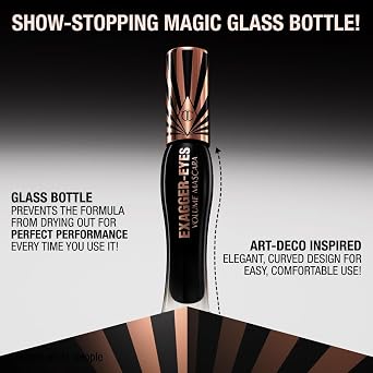 Charlotte Tilbury Instant Volume and Length, No Clump Mascara with 28 Hour Smudge Proof & Flake Proof Wear All Day Wear Formula