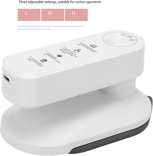 Miniatura 6 de Fabater Mini plancha inalámbrica para ropa, plancha eléctrica portátil de mano recargable por USB, máquina de planchar en seco y húmedo con 3