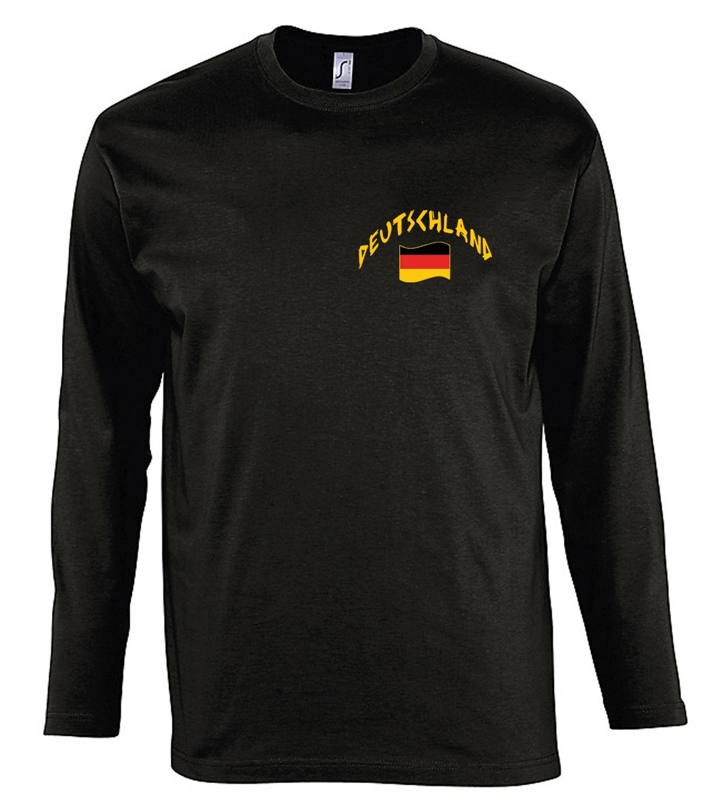 Supportershop Men Germany Long Sleeve T-shirt - Black, X-Large arge arge