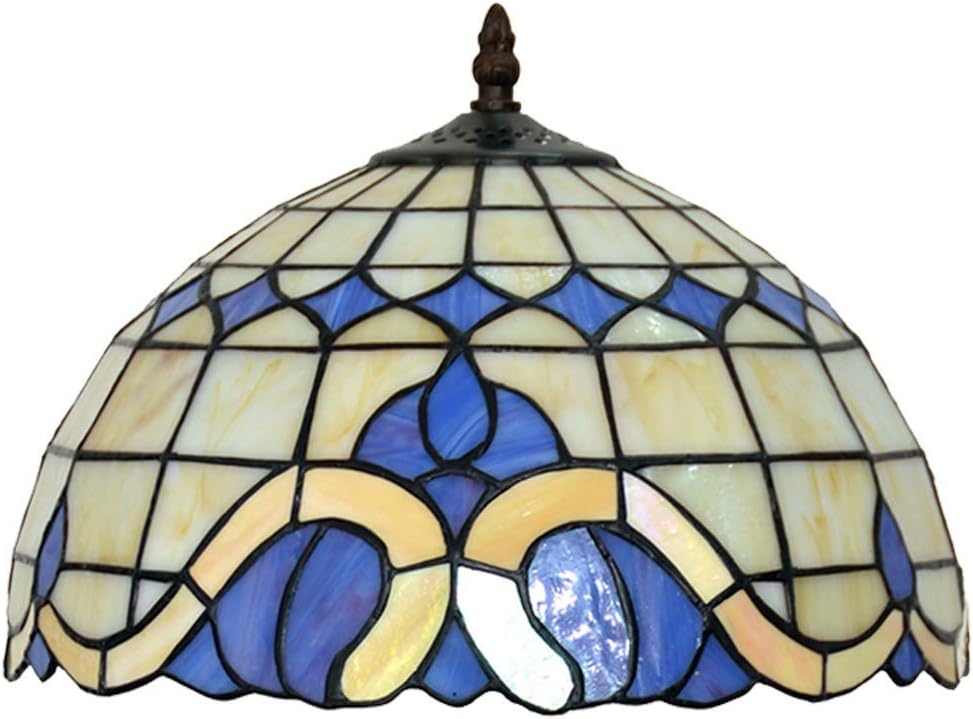 Table Lamp(E12x1 Bulbs)12 Inch Wide Stained Glass Desk Home Decor Lights Mediterranean Design Lamp Shades Pony Shape Bronze Base HT-Tiffany Lights for Bedroom Kitchen Coffee Table Bookcase Nightstand