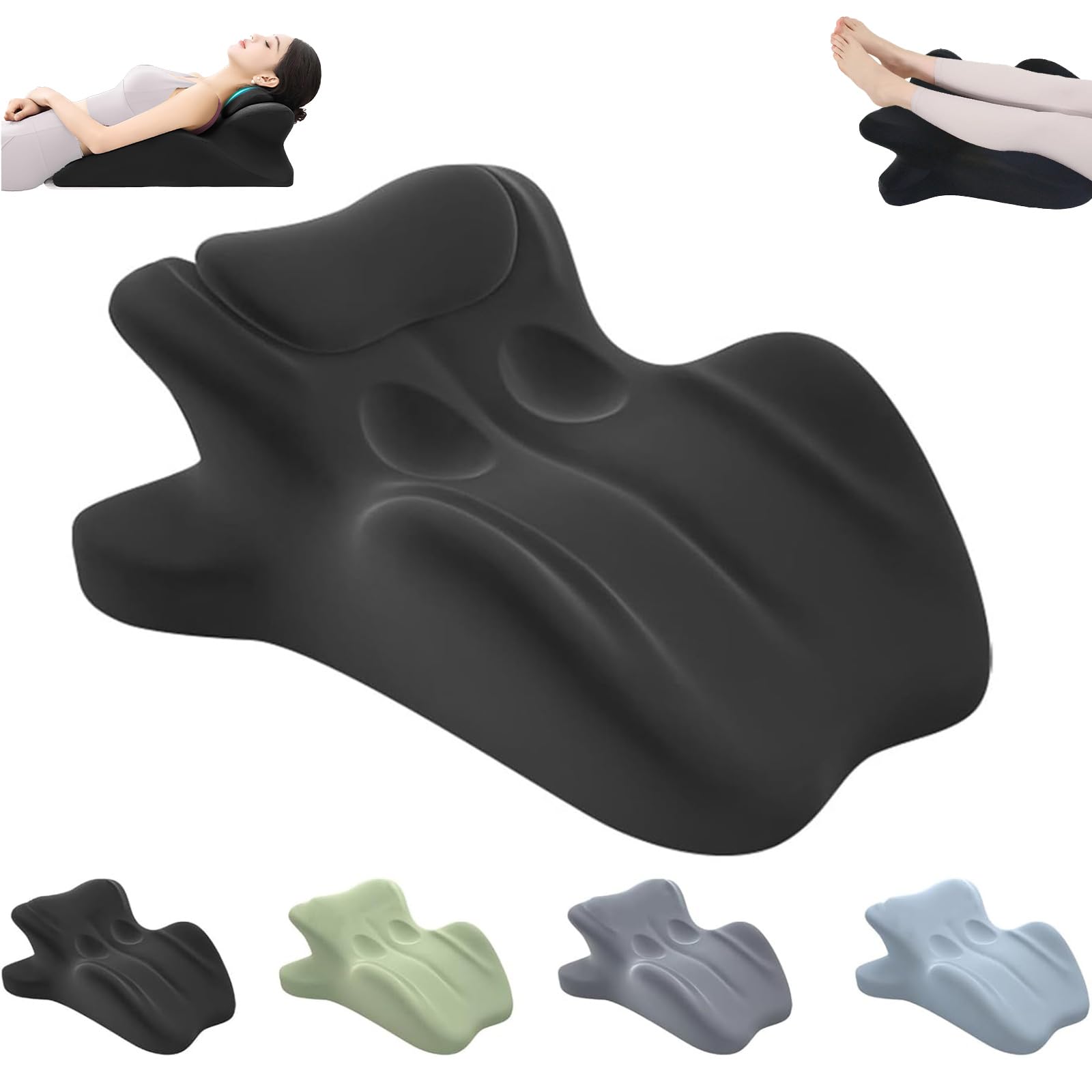 OEHUG 27° Angle Perfect Position Couple Pillow Enhance Experience,Sweet Spot Pillow,Rebound Memory Foam Ergonomic Posture Support for All Postures,for Neck Back,Hip Posture Alignment (Black)