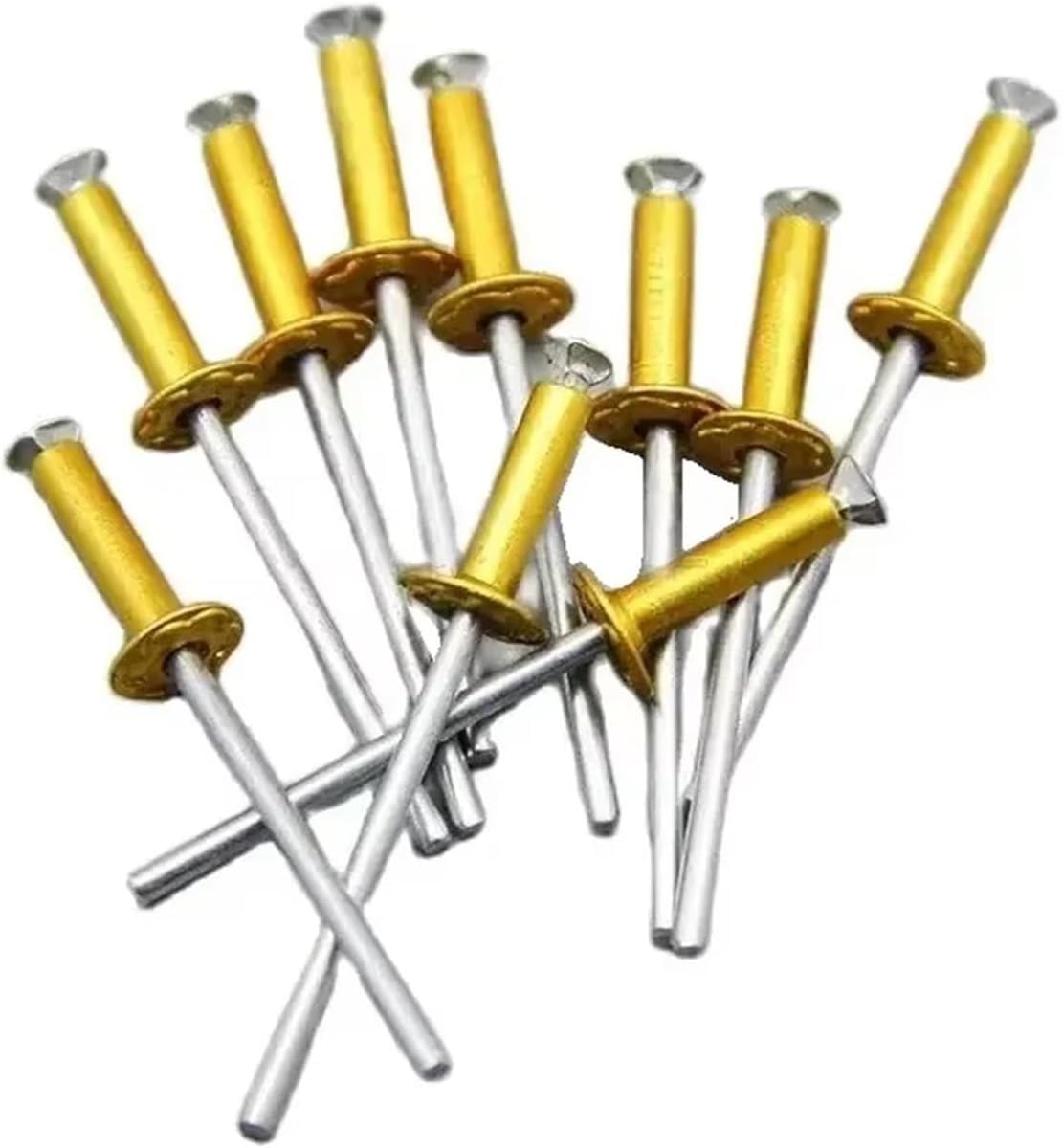 Blind Pop Rivets, Aluminum Pop Blind Open End Rivets Multicolor M3.2 M4 M5 600 pcs(M5x20mm(50pcs),Gold)