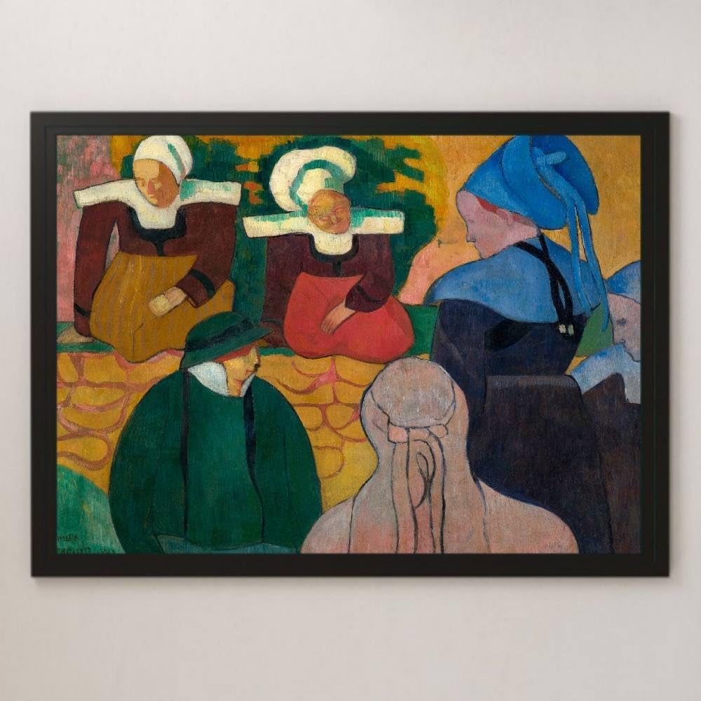 Amazon.co.jp: エミールベルナール『壁際のブルトン女性』絵画 アート