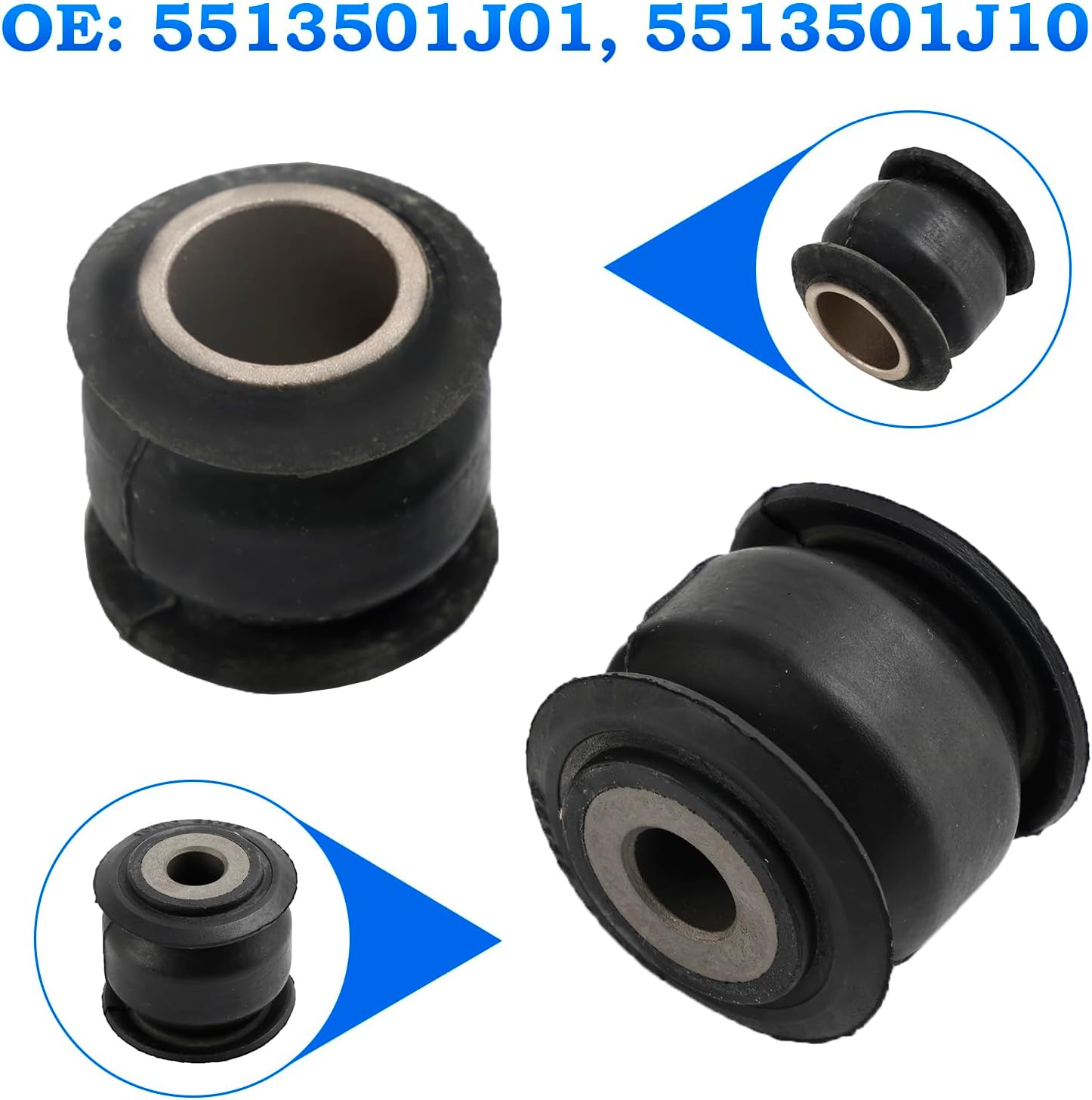 Sway Bar Rod Bush Rubber Chassis End Kit for Nissan Patrol GQ Y60 GU Y61, for GQ All Models 5513501J01, 5513501J10
