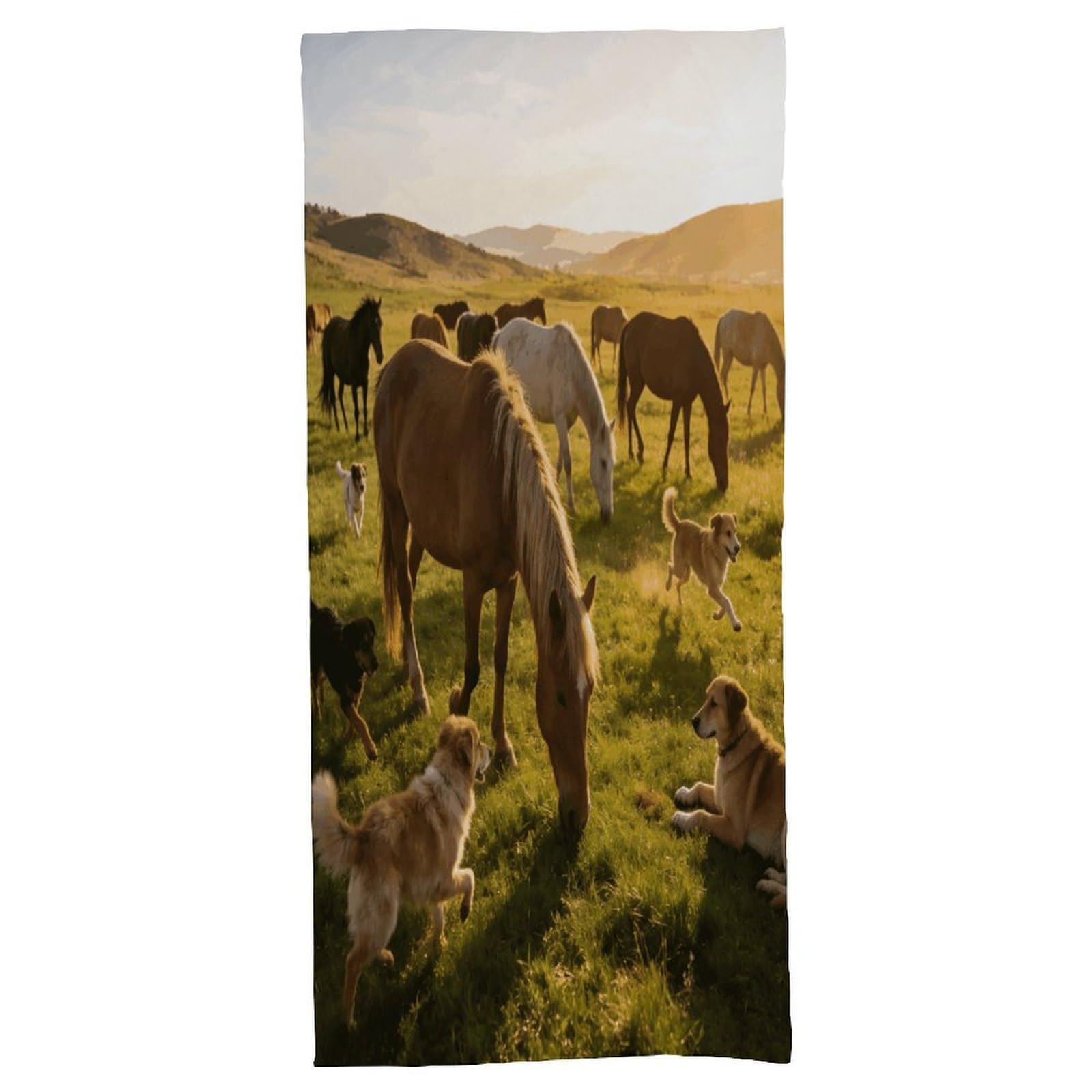 Fodpand Style The Pleasures Of The Open Field Bath Towel, Highly Absorbent & Quick Drying Beach Towel, Compact & Lightweight Pool Towel For Bathroom, Beach, Pool, Gym, Spa, And Hotel Use