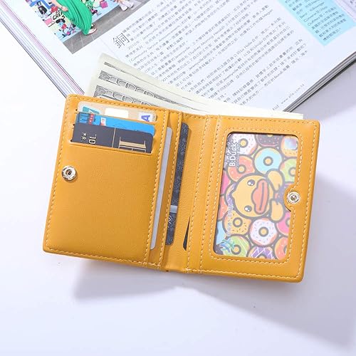 Miniatura 2 de Billetera pequeña de cuero plegable para mujer, mini monedero corto