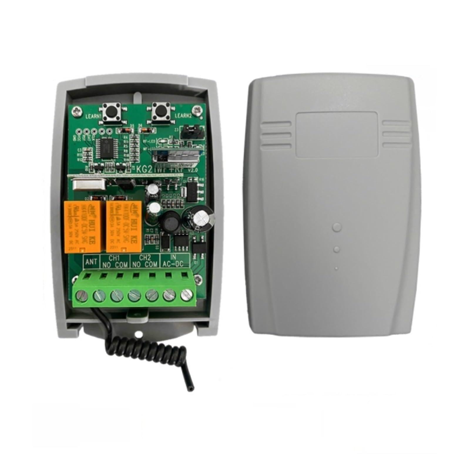 WIFI Garage Door Receiver 2CH 433.92MH-z Universal Fixed Rolling Code 7-32V(85-250V Tuya 433.92mhz receiver)