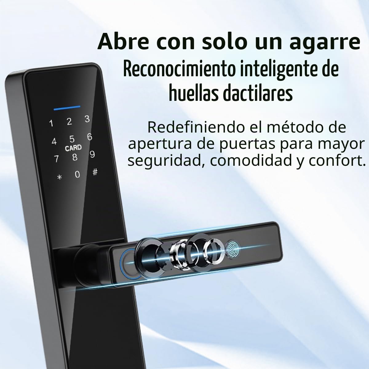 Tuya Smart Door Fingerprint Lock con Teclado y Manillar Compatible con la APLICACIÓN Tuya