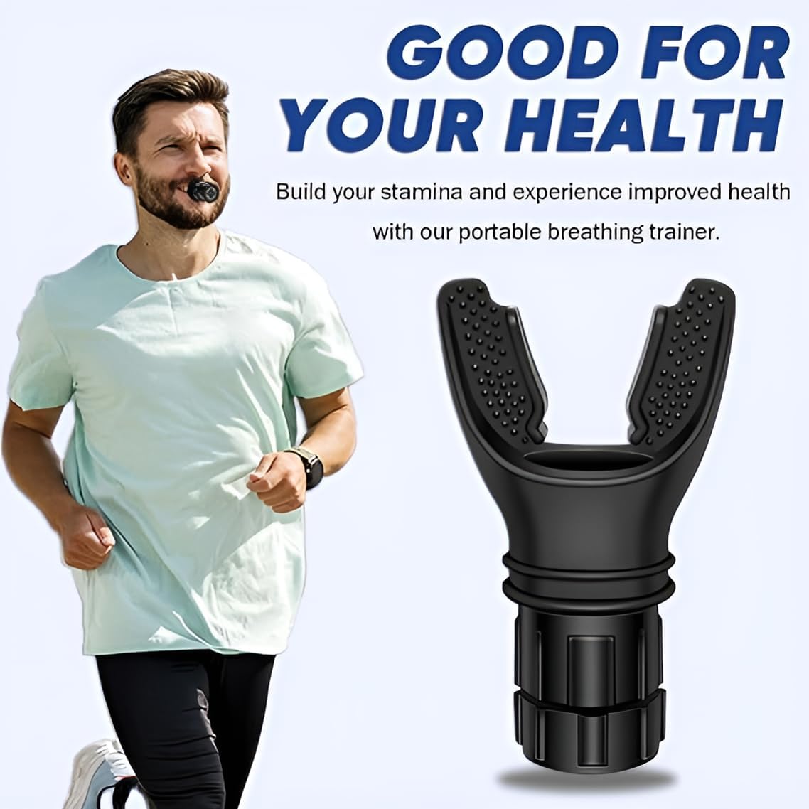 SUNBEET Lung Breathing Trainer | Pure Silicon Lung Exercise Device | Respiratory Muscle Trainer | Lung Expander | Breathing Enhancer | Improve Breathing Ability | Increased Sports Breathing Fitness | Lung Capacity Exercise Device (PACK OF 1) 2