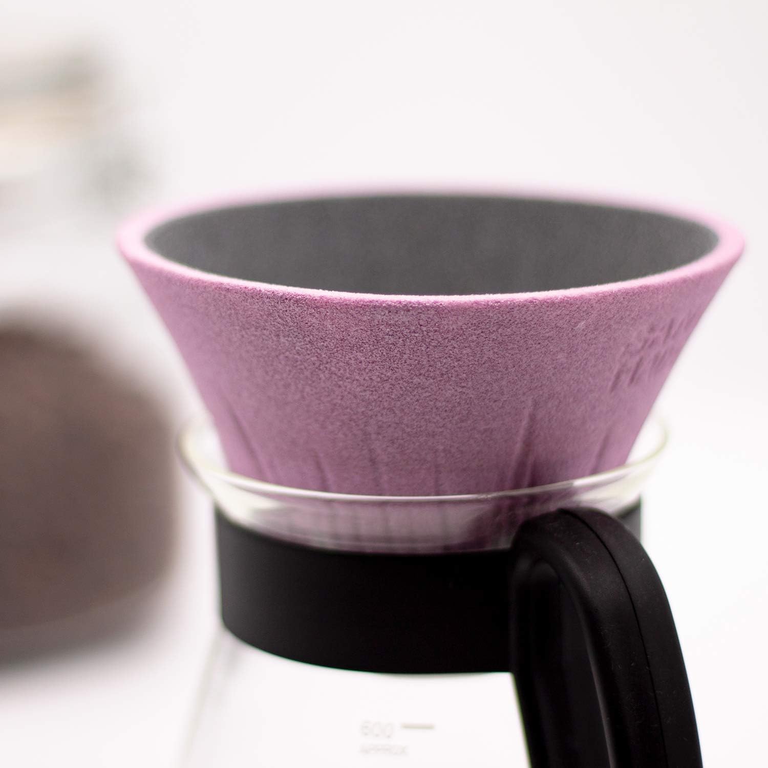 COFIL FUJI Ceramic Coffee Filter Dripper with Dedicated Base and Saucer, Pink 1390400502