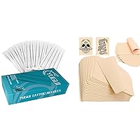 Vista 1 de Yugui 50pcs Stick and Poke Agujas con 15pcs Piel Falsa Tatuaje Piel Práctica
