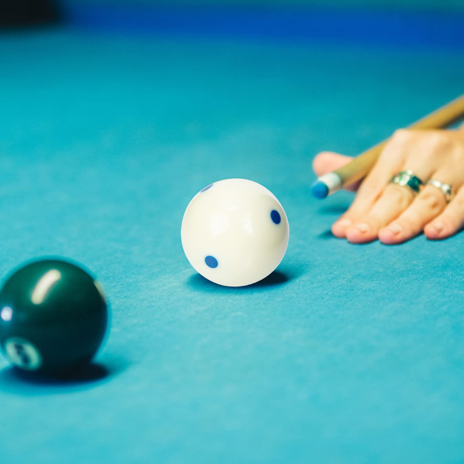 GALPADA Professional Billiards Ball Pool Balls for Training Resin Material White 5.72cm Marking