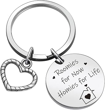 ZQEOU Roomie Thank You Key Chain Roomate Birthdays Keychain Cousin Gift