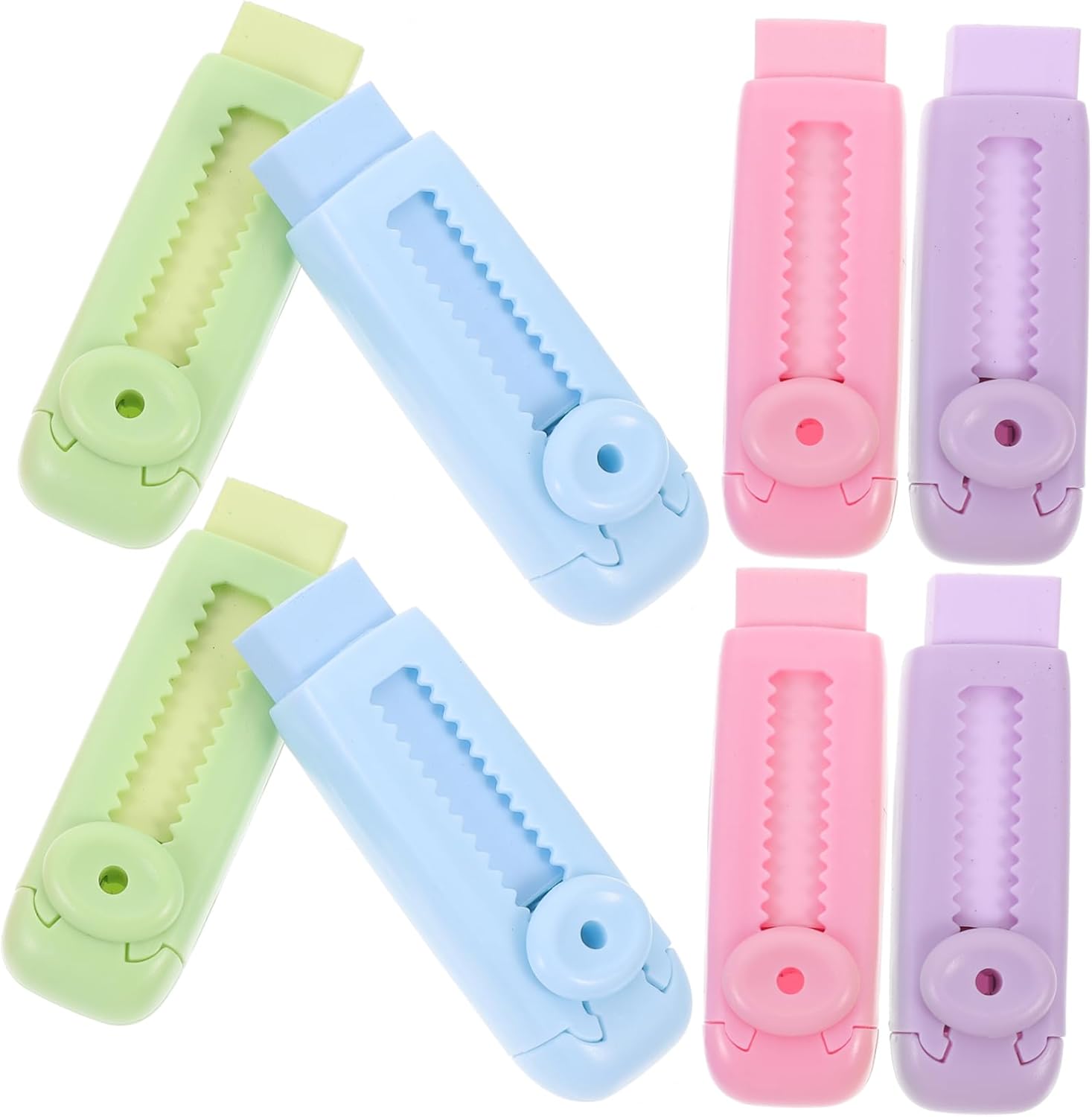 Angoily 40pcs Sliding Retractable Erasers Traceless Design for School Students Cute Stationery for Exams Compact and Lightweight