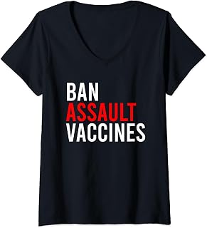 Funny Ban Assault Vaccines V-Neck T-Shirt