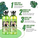 3 in 1 Natural Hair Color Gel – A&B Formula, Semi-Permanent Black Hair Dye for Gray Coverage, Beard & Moustache, Plant-Based with Olive Extract, Long-Lasting Shine, 500ml x 2 (Natural Black) - Image 2