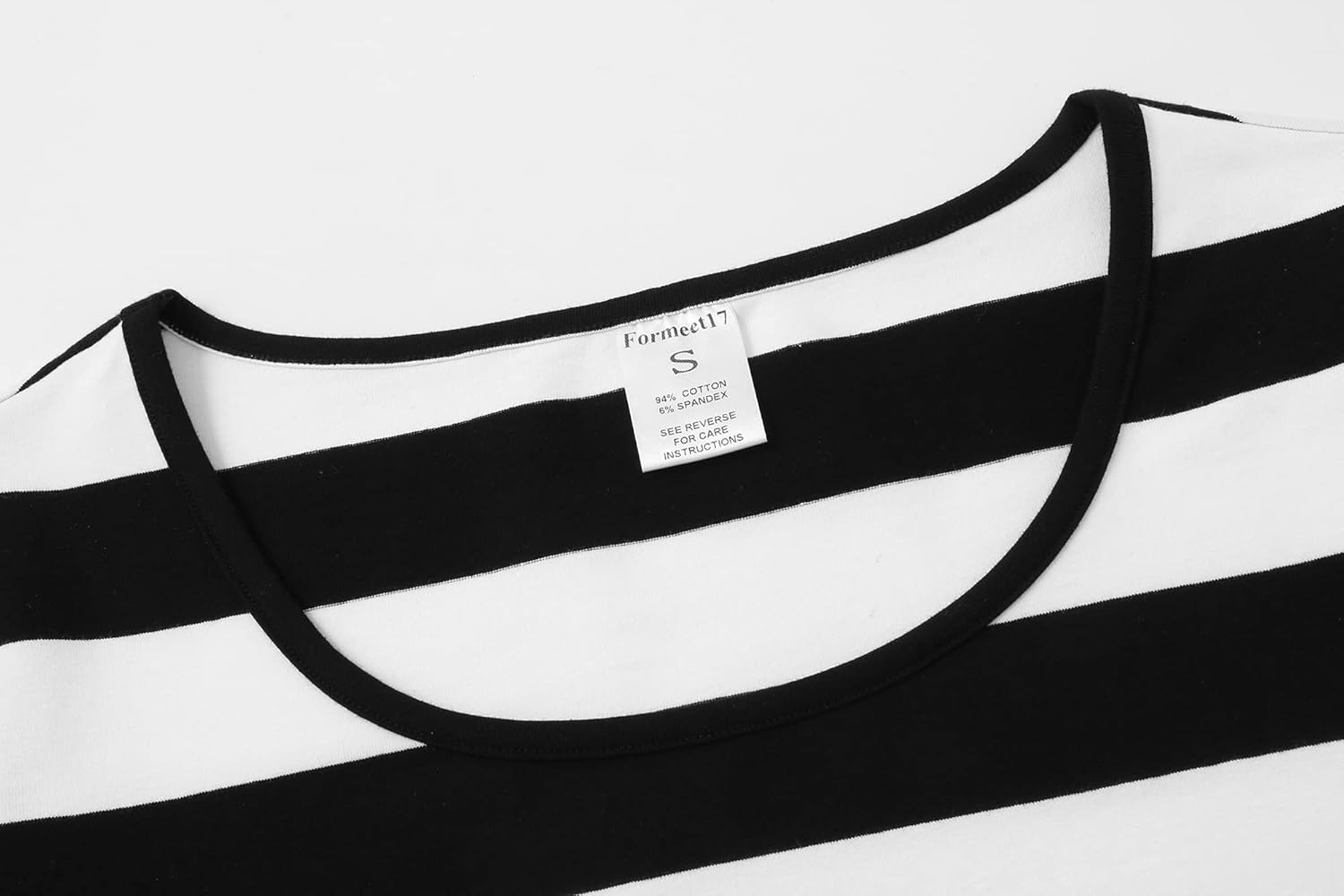 Formeet17 Women’s Long Sleeve Striped T-Shirt Stretchy Comfy Scoop Neck Shirt - Image 5