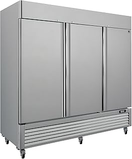 Kenmore 72 Cu.ft Commercial Freezer – Upright Convertible Refrigerator, Frost Free, Congelador For Restaurant, Industrial Use, Cafe, Shop, Buffet Station, Reach-In Full-Size, Stainless Steel