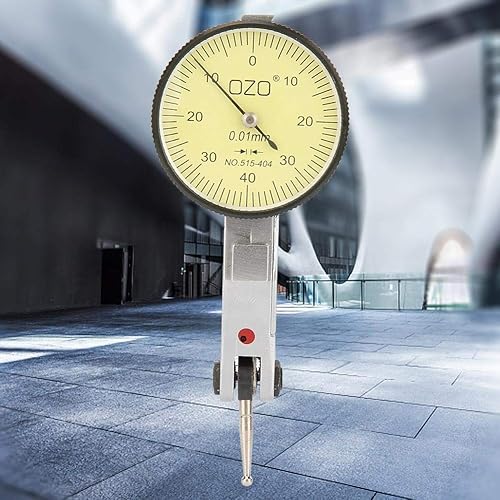 Miniatura 6 de Indicador de prueba de dial, 0.000-0.031 in 0.000 in Indicador de dial de prueba con abrazadera de cola de milano y caja de almacenamiento, esfera