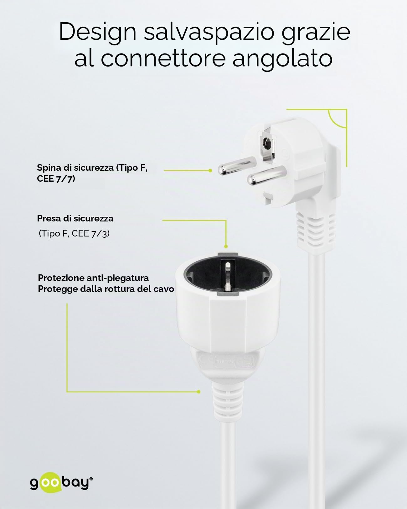 Alimentazione 1 In 2 Uscite Cavo Di Alimentazione Splitter IEC C8 A