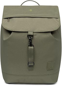 SCOUT backpack - Your best friend with metal closure - 100% Recycled polyester - 40x30x16cm - 500g, Olive, M