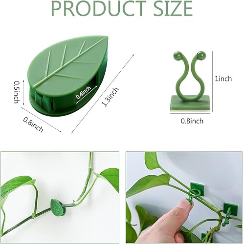 Miniatura 8 de 60 clips de fijación de pared para trepar plantas, gancho autoadhesivo, clips de tracción, soporte invisible para jardín, hoja verde, simulación,