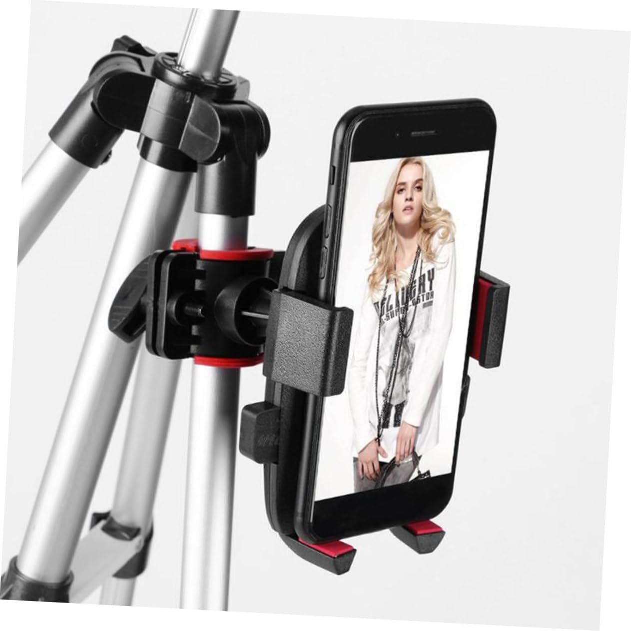 Dimmable LED Ring Light with Tripod Stand Phone Holder for Streaming Videos Brightness Height USB Powered Compatible