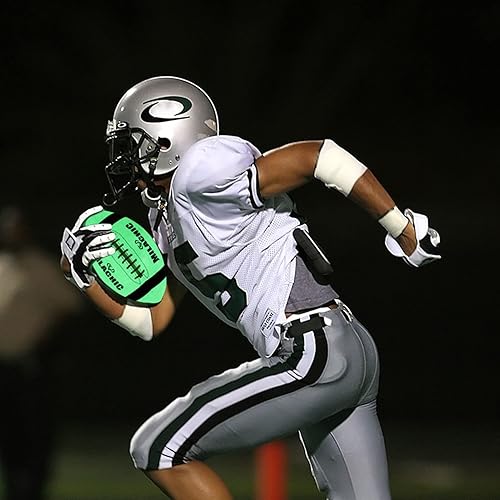 Miniatura 4 de Fútbol que brilla en la oscuridad, talla 9 y talla juvenil 6, luminoso brillante fútbol de cuero compuesto súper agarre con bomba y bolsa de