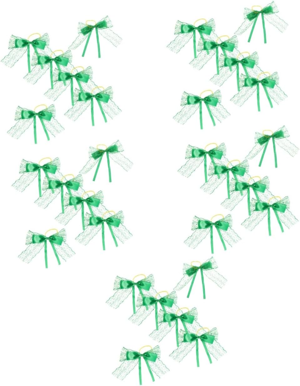 BESTOYARD 50 Pcs Wine Bottle Bow Tree Spring Decorations Green Wine Toppers Easter Satin Bow St Patricks Day Bow Irish Hat Green Hats Party Favors Decorative Bottle Eva Brushed Cloth Bow Tie