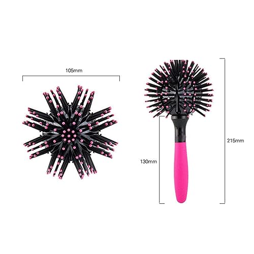 Miniatura 2 de Cepillo de pelo rizado con bomba 3D para peluquería de peluquería redonda 360 para hacer cepillo rizador esfera rizador herramienta para el cabello