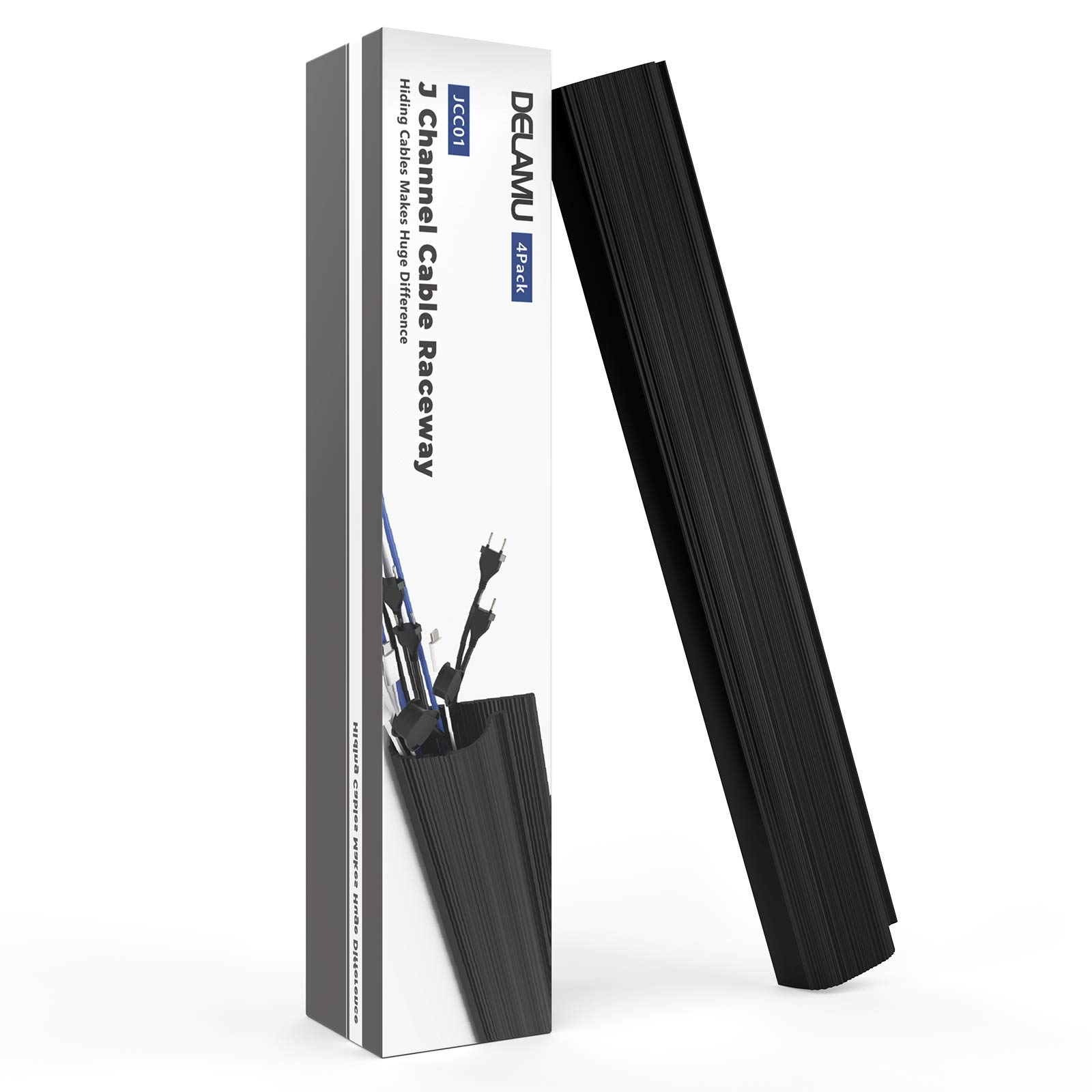 Cable Management J Channel Cable Raceway, Delamu Under Desk Cord