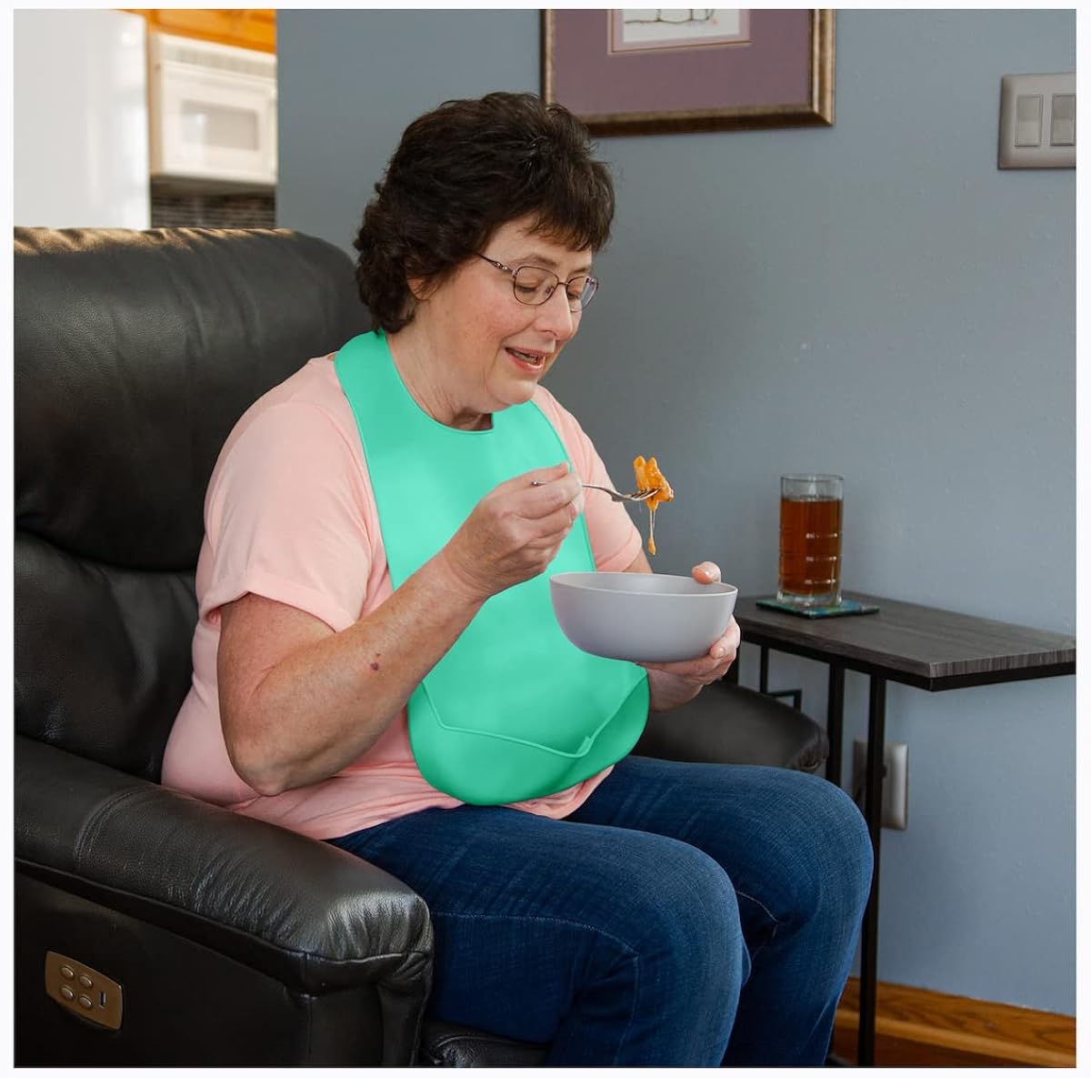 BraceAbility Silicone Adult Bib - Washable Clothing Food Protector for Elderly, Home Dementia Care, Disabled, Special Needs : Health & Household