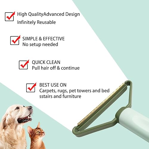 Miniatura 3 de Removedor de pelo de mascotas portátil, removedor de pelusa de perro, limpiador de pelo de gato, removedor de pelo de mascotas reutilizable y