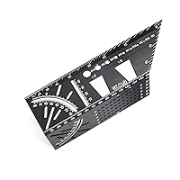 Vista 5 de Regla de medición de tamaño cuadrado de carpintería de aleación de aluminio, herramienta de medición de ángulo de inglete 3D, medidor de regla