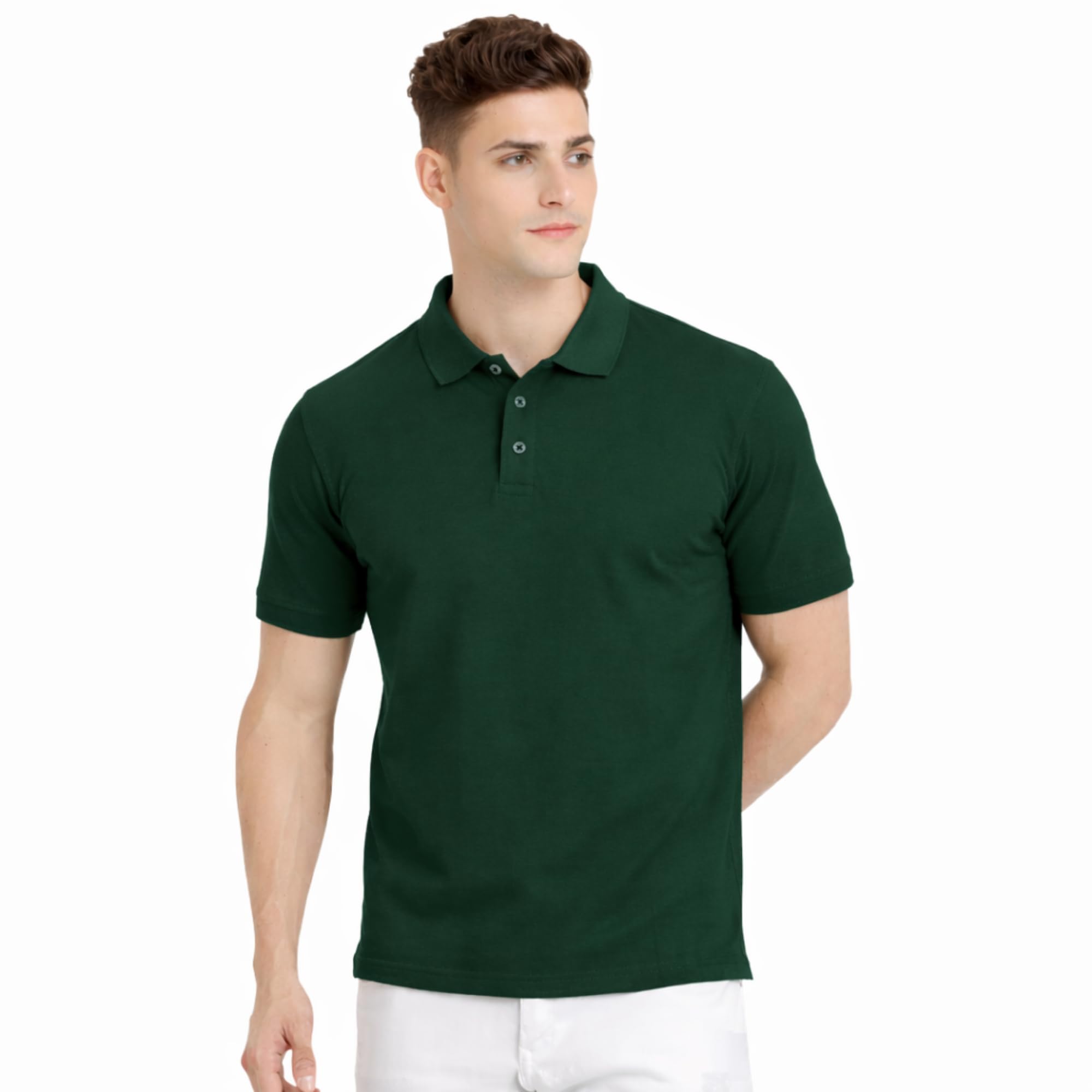 kavyara Men Cotton Polo T-Shirt | Soft Breathable Fabric | Regular Fit Casual Collar T-Shirt for Men | Solid Stylish Polo Tee-picture-38