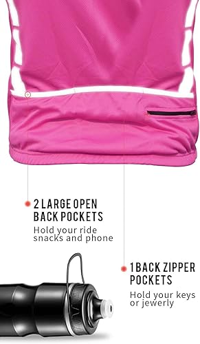 Miniatura 5 de ReflecToes Camiseta de ciclismo de alta visibilidad - Reflectante Hi-Viz Ciclismo Camisa Hombres y Mujeres