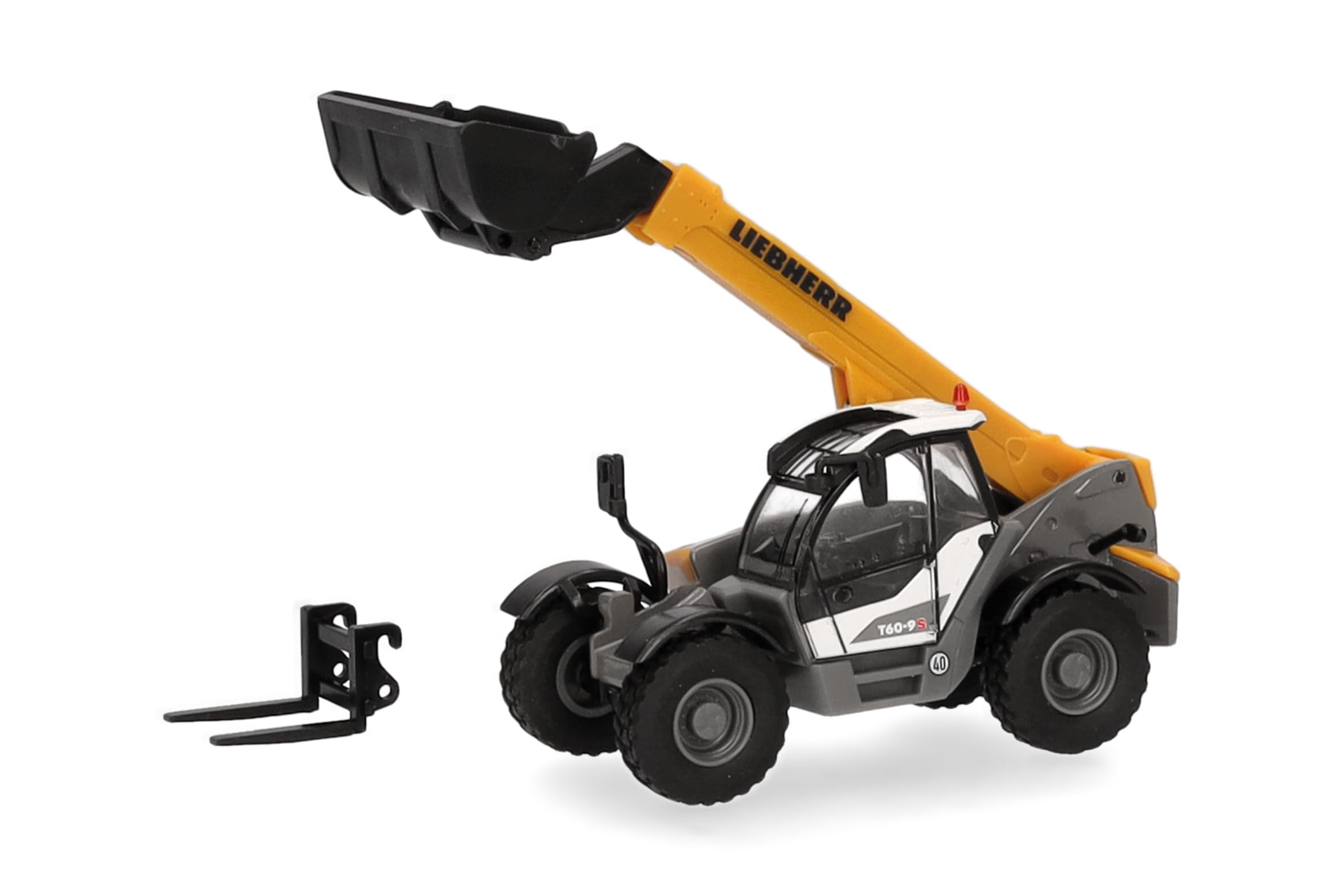 Herpa LKW Modell Liebherr Teleskoplader T60-9S Liebherr, Miniatur im Maßstab 1:87, Sammlerstück, Made in Germany, Kunststoff