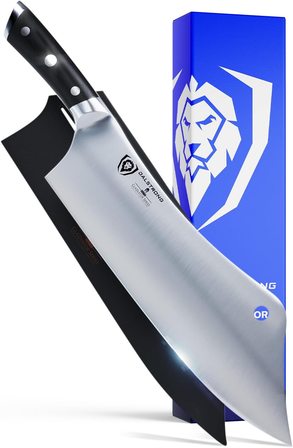 Dalstrong Chef & Cleaver Hybrid Knife - 12 inch Extra-Large - The Crixus - Gladiator Series Elite - HC German Steel - G10 Handle - Heavy Duty - w/Sheath - NSF Certified