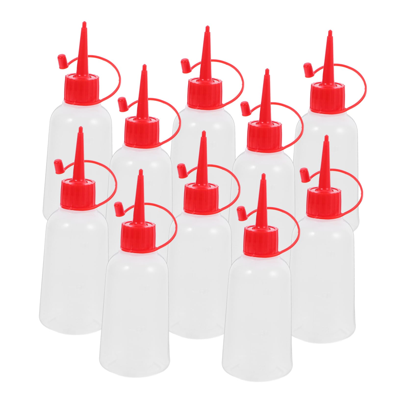 10 Botellas Dosificadoras de Plástico Ldpe, 100ml, Punta de Aguja, Cierre Seguro, para Pegamento y Manualidades