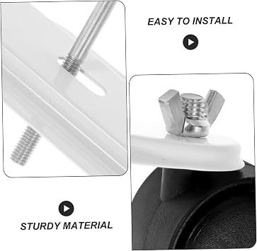 Mobile Heater Caster Bracket 1 Pair Iron ABS Replacement Parts